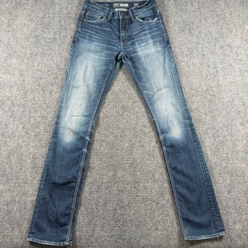 BKE Jake Jeans Mens 29XL Blue Straight Leg Medium Wash Denim Pants